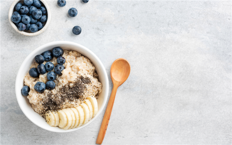 Blueberry porridge bowl